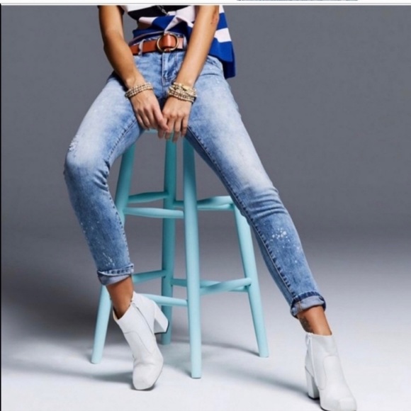 CAbi Denim - CABI #5492 Cinch Skinny Acid Wash Skinny Denim Jeans Size 4